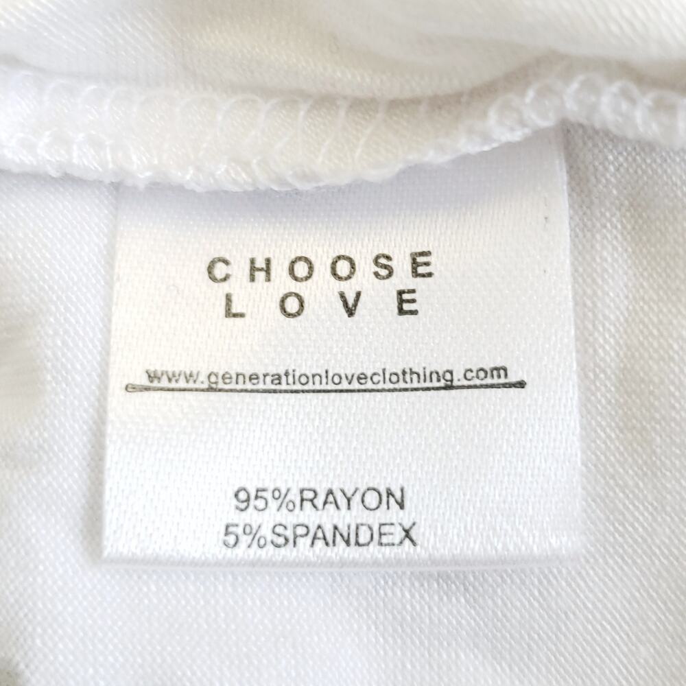 GENERATION LOVE Amelia Crystal embellished puff sleeve tee white t-shirt Size S - Picture 8 of 10